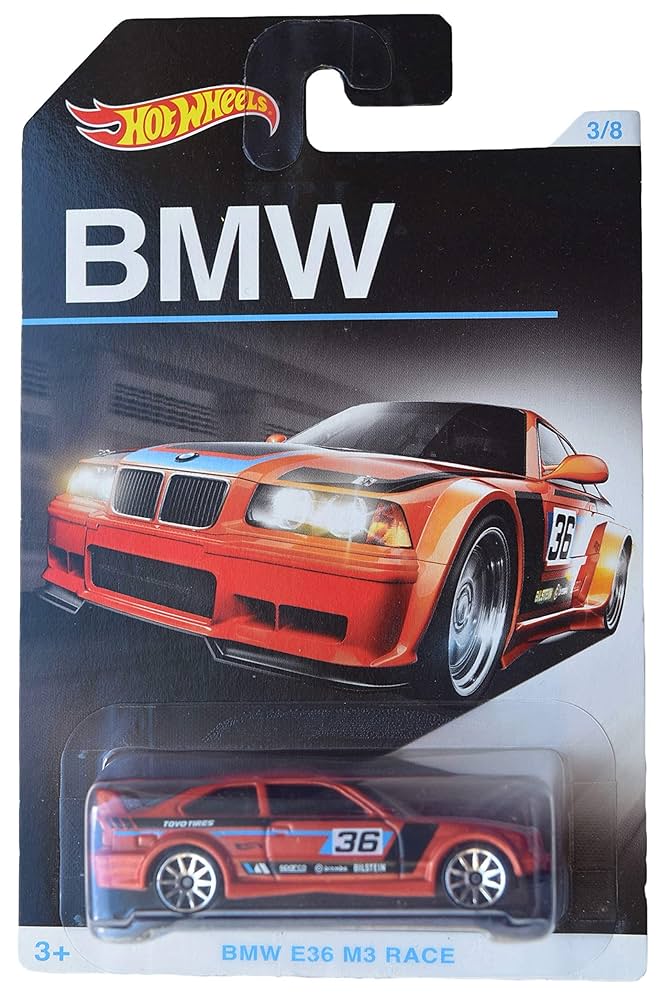 Amazon.com: Hot Wheels BMW E36 M3 Race - Burnt Orange 3/8